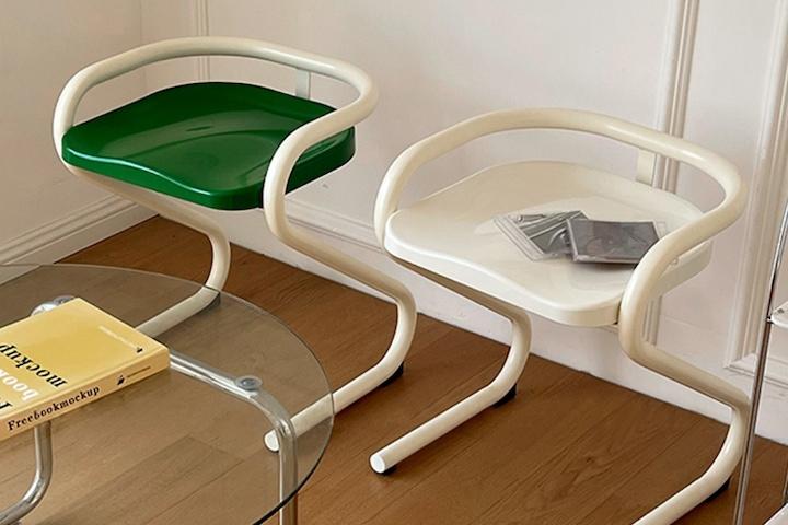 커브체어 미드센츄리모던 빈티지 뉴트로 포인트체어 카페의자 인테리어의자 8colors