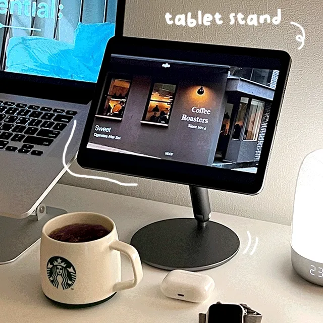 🍎애플감성 끝판왕!🍎 블랙홀 아이패드 맥세이프 거치대 휴대용 태블릿 거치대 갤럭시탭 각도조절 마그네틱 패드 테블릿 스탠드