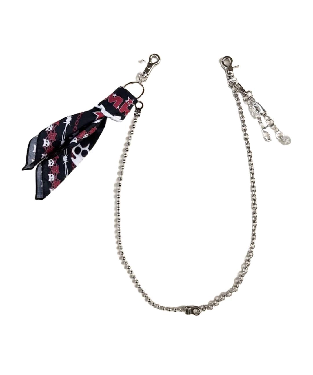 BANDANA DOUBLE STEEL CHAIN - [BLACK]
