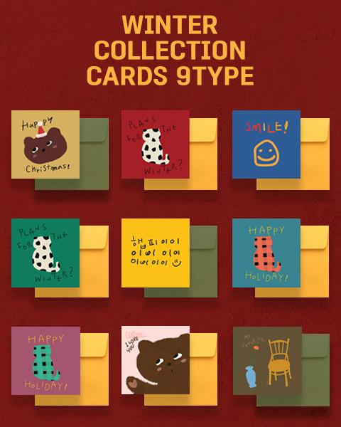 WINTER SEASON CARDS 9TYPE