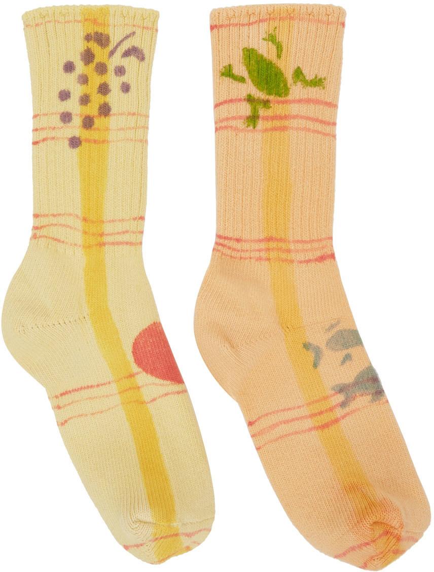 Yellow & Orange Picnic Socks