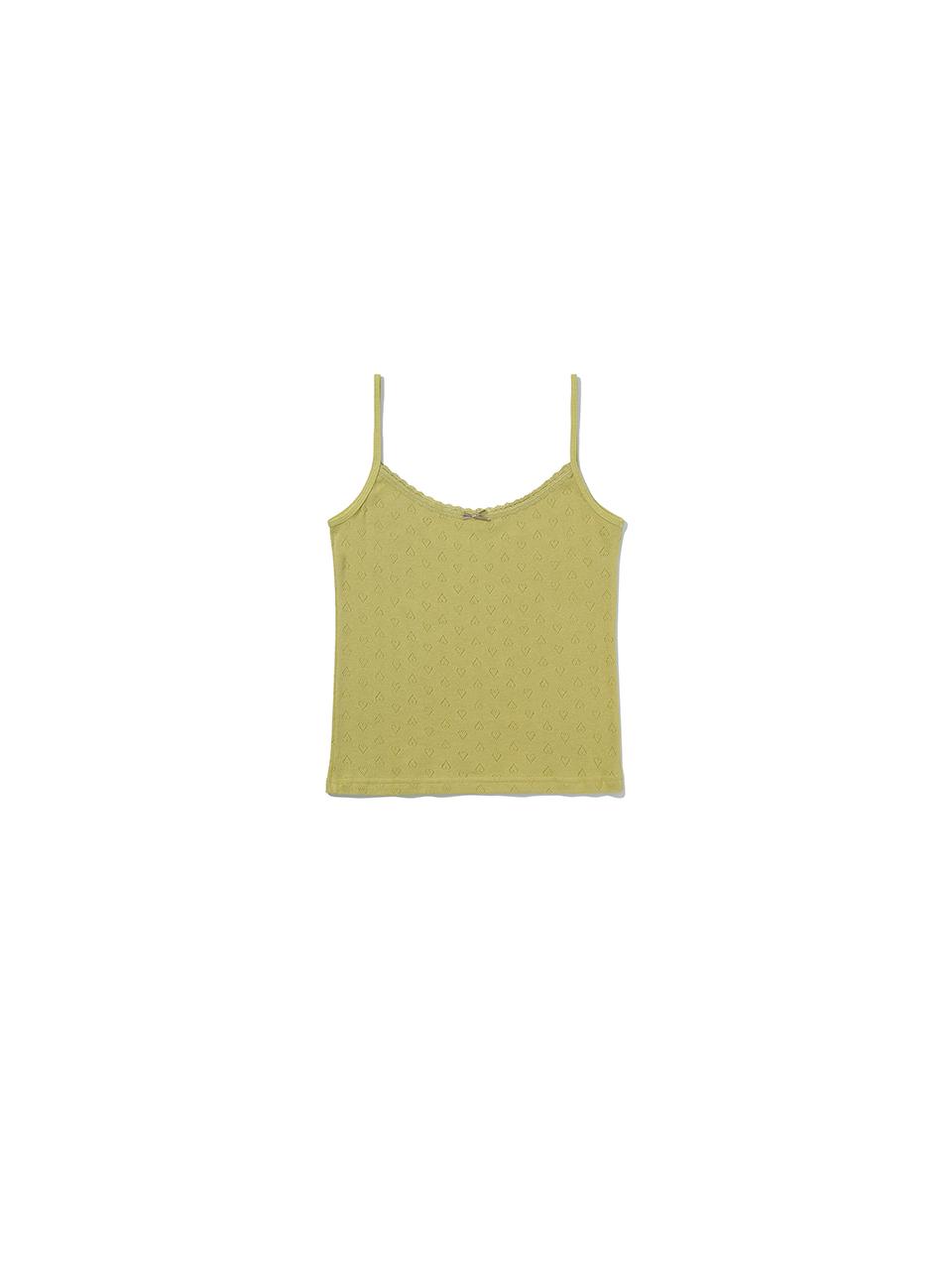 Bonnie Lace Sleeveless Top (Lime)