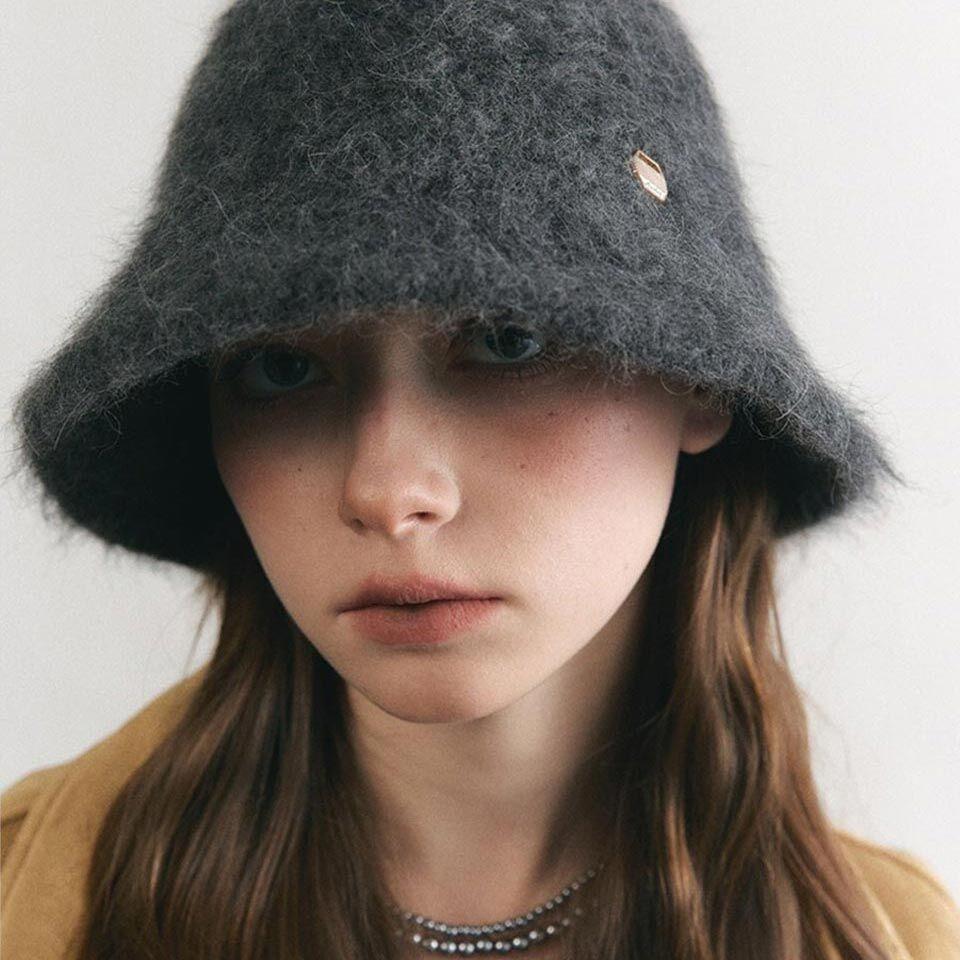 [어클렛] 앙고라 울 벙거지 햇 H016_GRAY