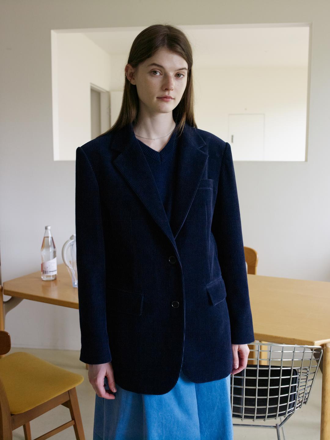 오버 핏 자켓 (Navy)