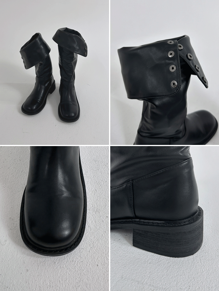 토마토스토어 [2way] 러거트 버튼 레더롱부츠