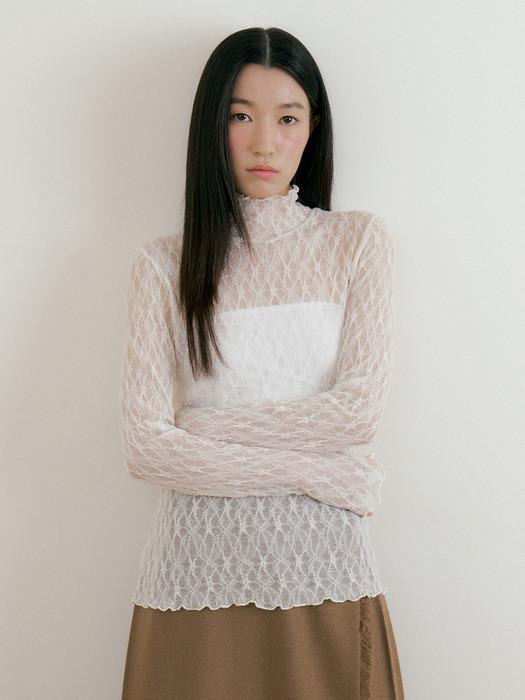 Lace Turtleneck (ivory)