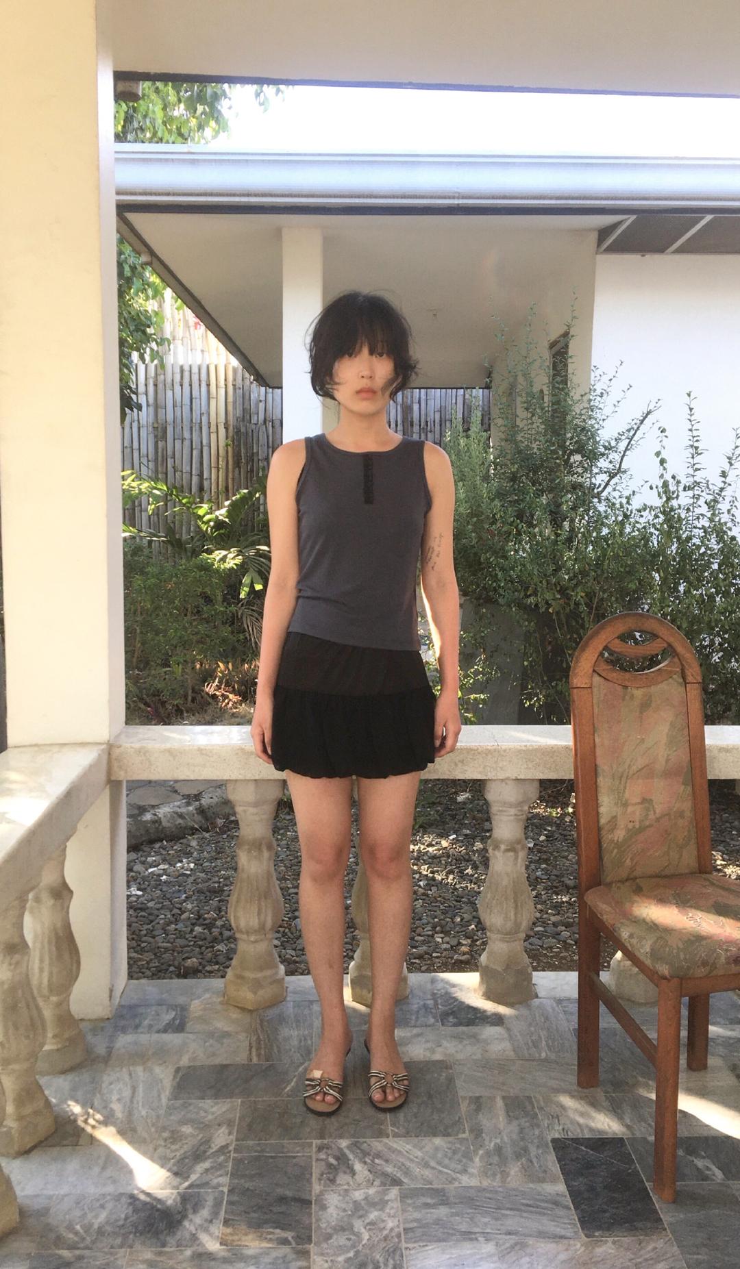 frill sleeveless_navy