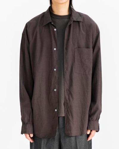 [POLYTERU] LOOSED TENCO SHIRT 2.0 (PUPLE BROWN)
