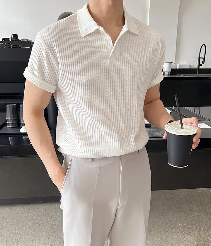 [당일발송][1+1]기획애플골지3버튼카라니트