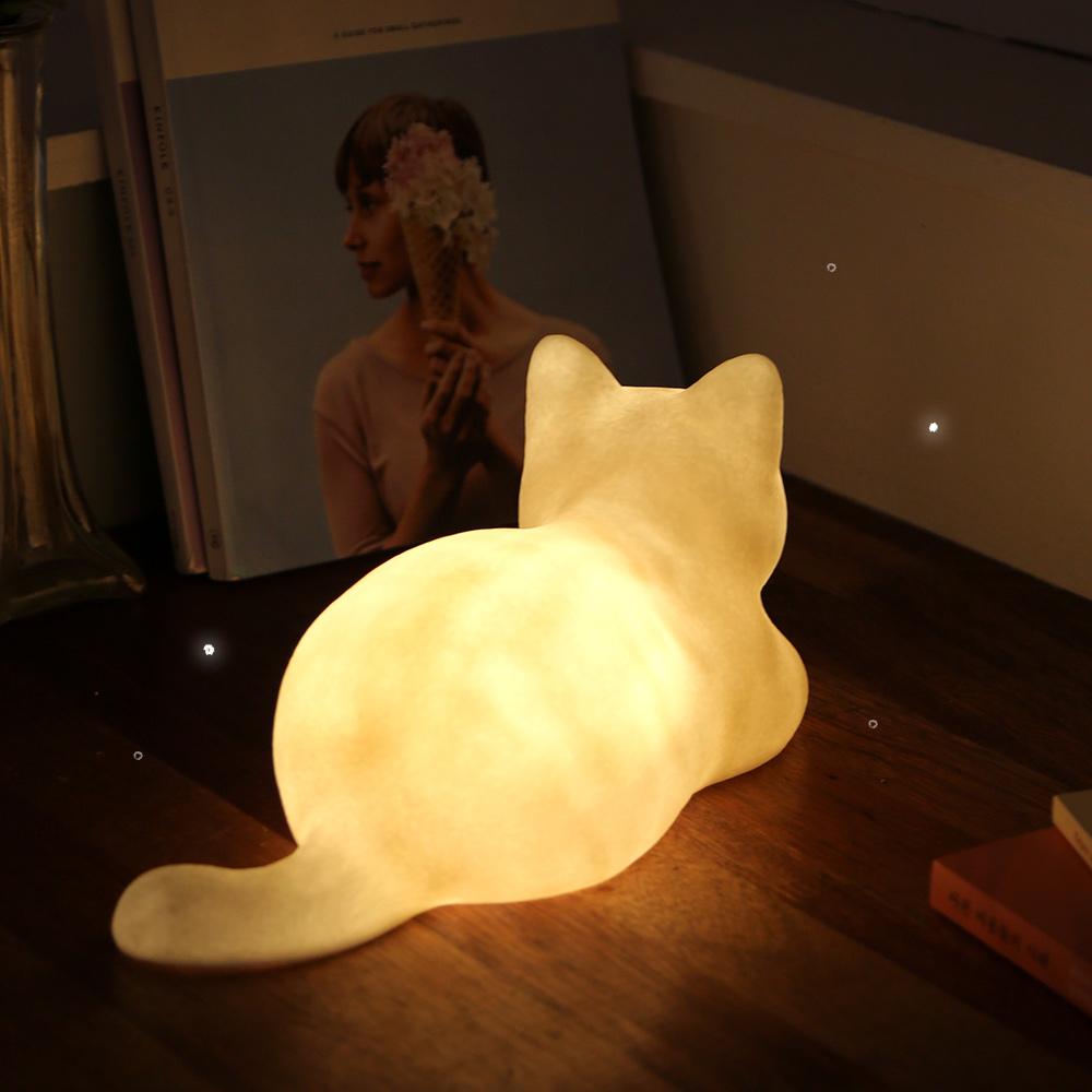 고양이 뒷태 LED 무드등 취침등 (2color, 2단계 불빛, USB충전식) [톡별]