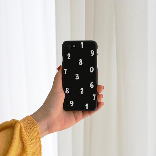 [하드]숫자 패턴 블랙 케이스