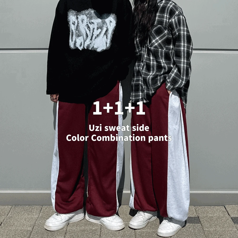[BEST⚡️] 1+1+1 우지 스웻 사이드 배색 팬츠