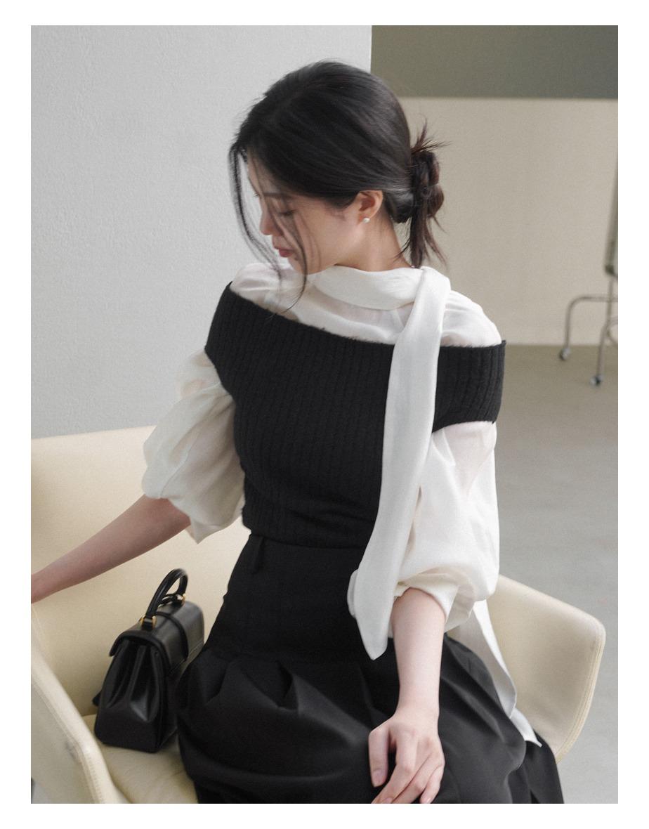 프리츠 오프 니트 탑 (2colors)