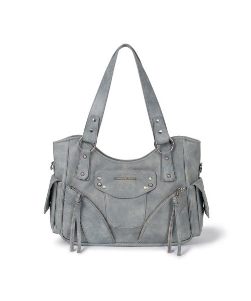이우가마카라스(IUGAMAKARAS)  Studded Leather Shoulder Bag (Sky Blue) - 사이즈 & 후기 | 무신사