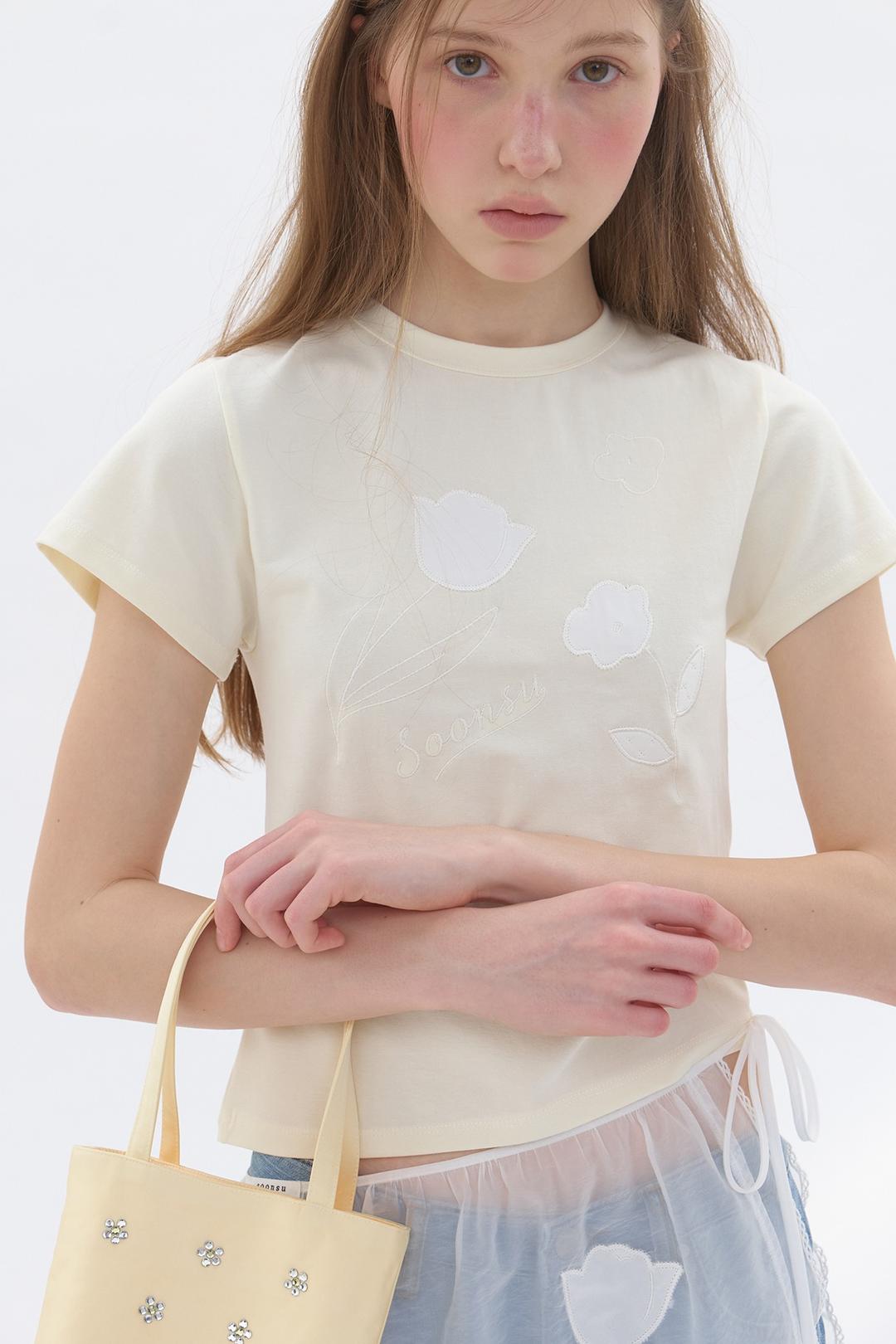 Patchwork Tshirt Cream (2nd)
