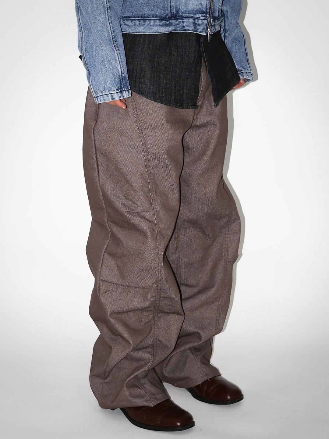 Unisex) Curved Denim Pants (2 colors)