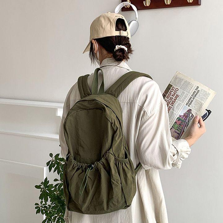 로베 나일론 백팩 가벼운 여학생 스트링 여행용 가방