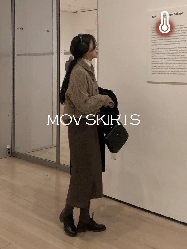 #SLOWMADE. 윈터 모브 롱스커트 - 3 size