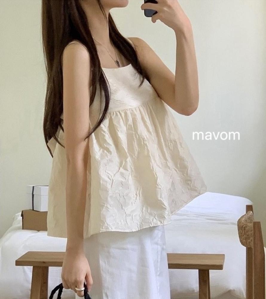 (당일/쿠폰/무배) 미엘 자가드 탑 블라우스 3col miel 리본 나시 뷔스티에