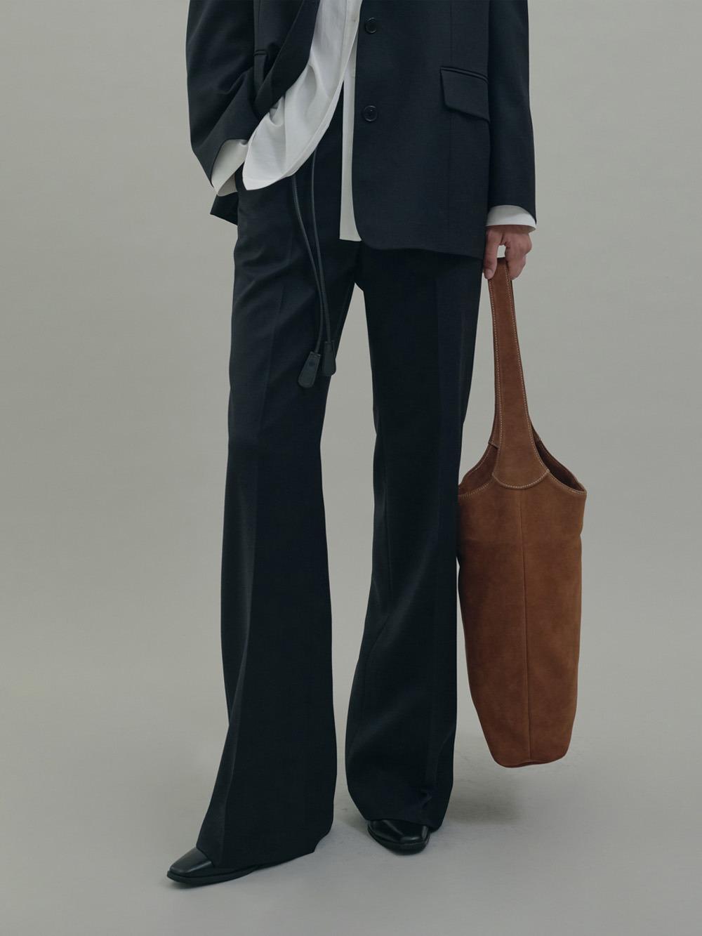 Solid Flared Pants (dark navy)