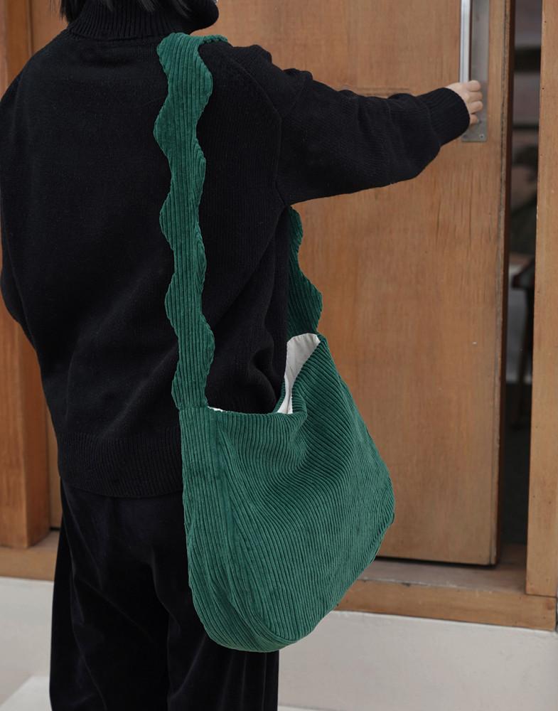 [Hui Hui] 핸드메이드 코듀로이 뼈뼈백 크로스백 숄더백