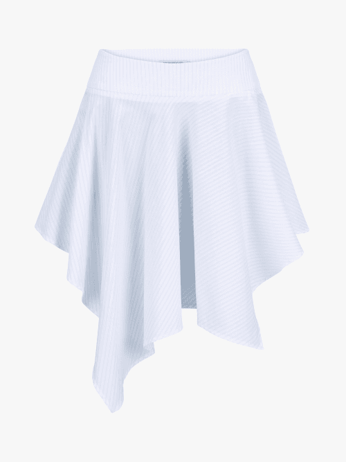 브리지 핸커치프 스커트 *화이트 스트라이프