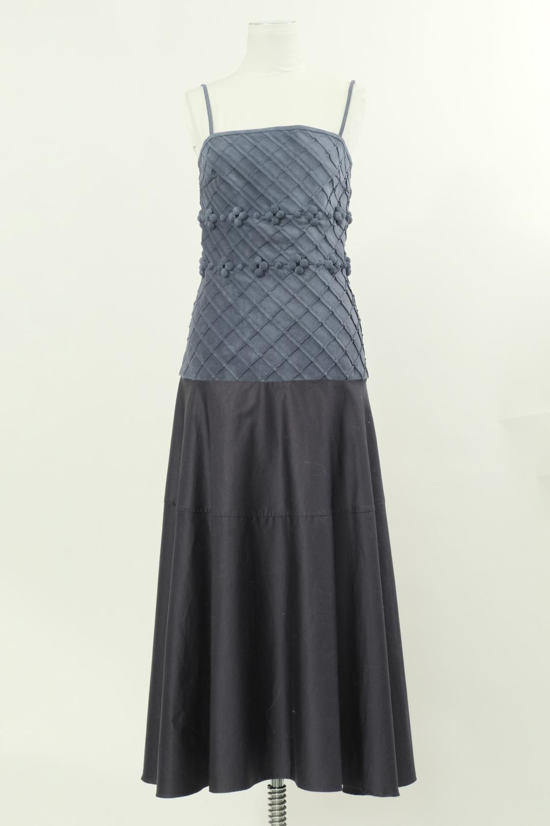 CHEN SUEDE DRESS - BLUE