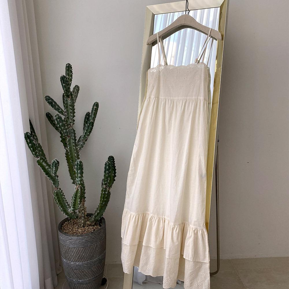 오가든 나시 원피스 크림 (60수)