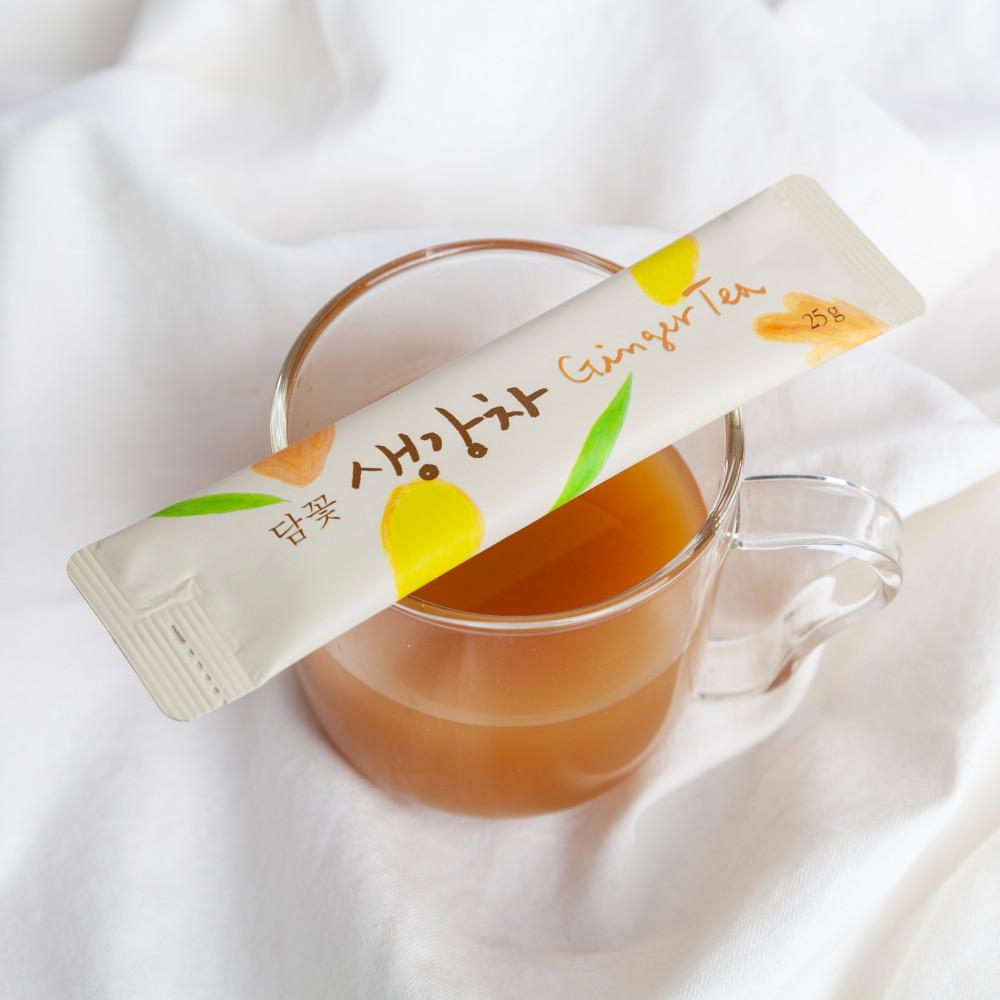 담꽃 국산 계피 생강차 청 진저라떼 답례 선물 여행 명절선물 홈카페 스틱 25gX10ea