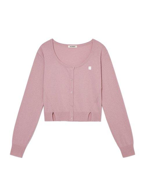 PEGGY WOOL CASHMERE KNIT CARDIGAN (LAVENDER)
