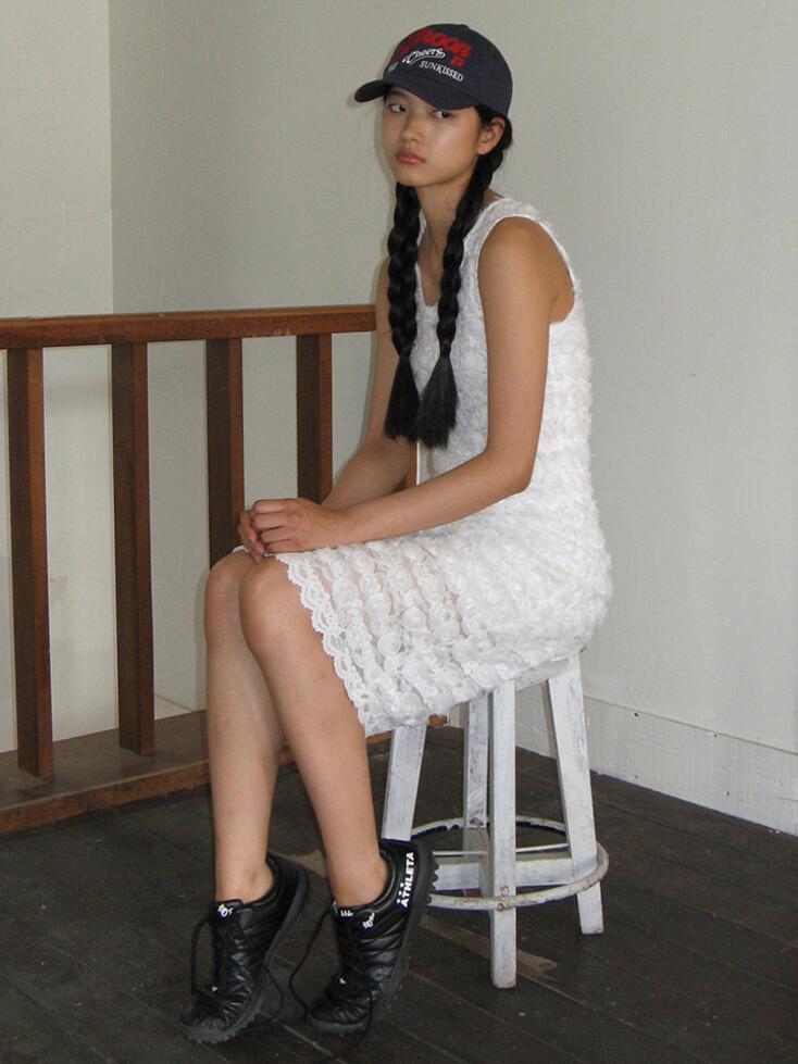 FLOWER LACE DRESS (WHITE)