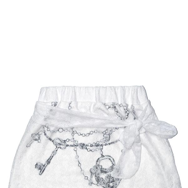 Precious Key Lace Skirt White