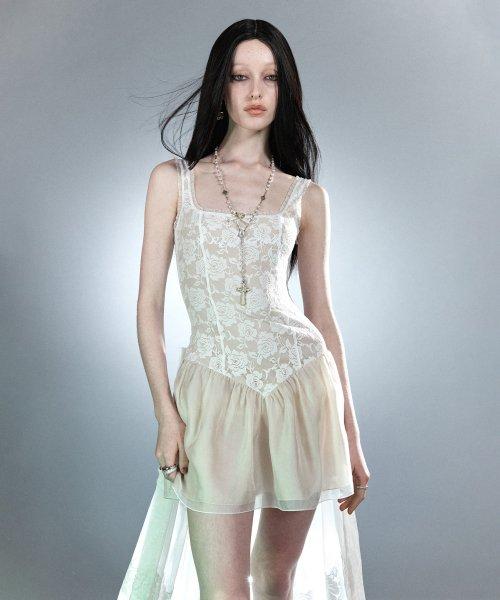 Kats Slip Dress Ghost Sheer