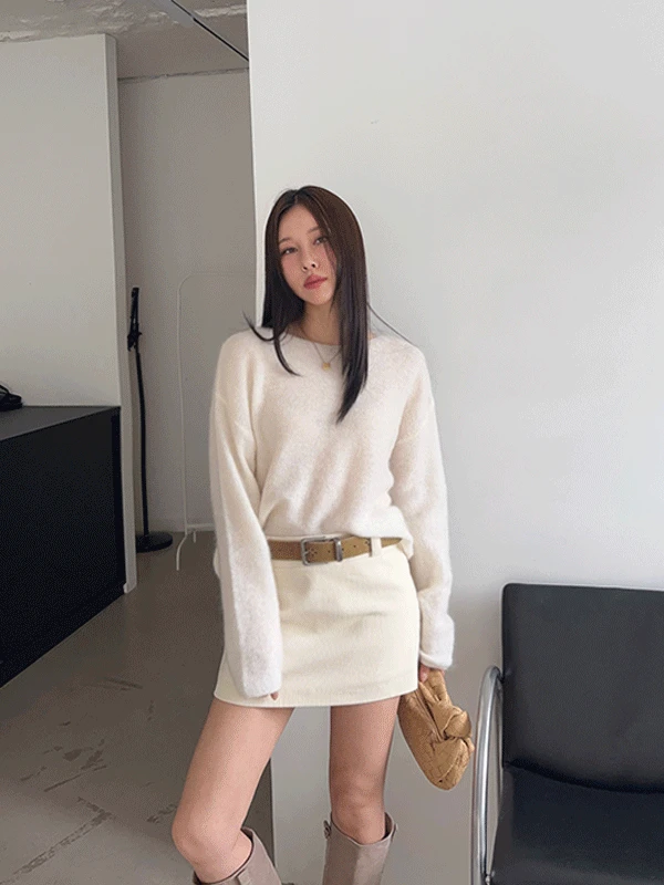 *CLEARANCE SALE* Boatneck mohair knit