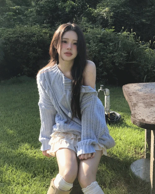 [ 솜다 PICK / 헤비💭 ] 로코 over & side 3 button 루즈 케이블 NT