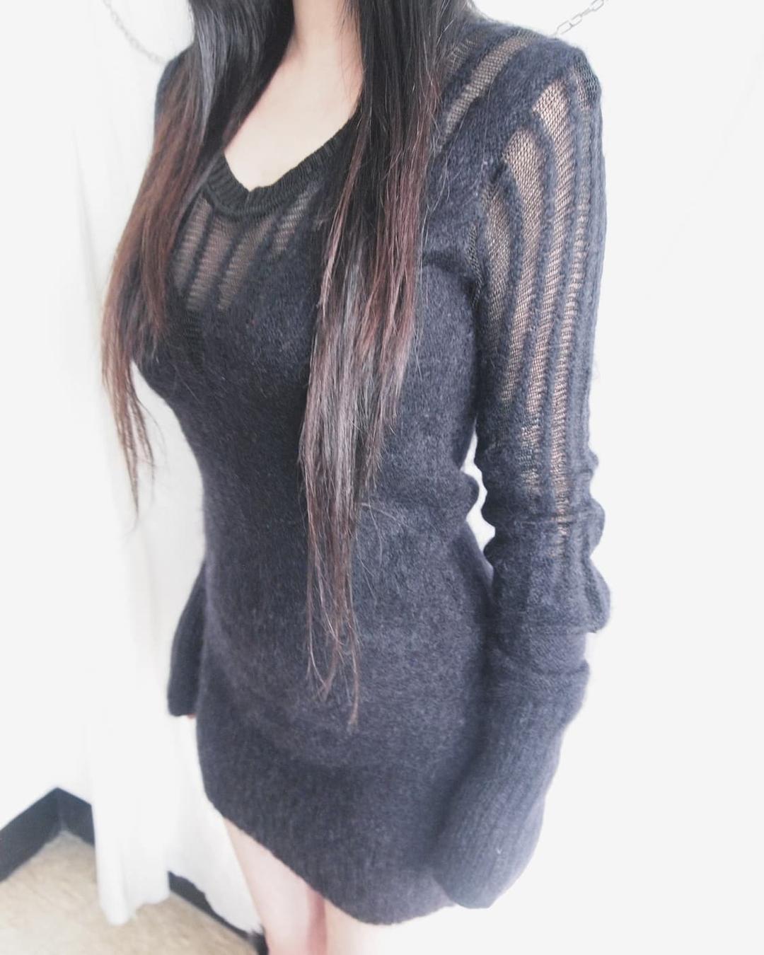 알렉산더 맥퀸 초기 그라데이션 시스루 니트 원피스 | 후루츠패밀리