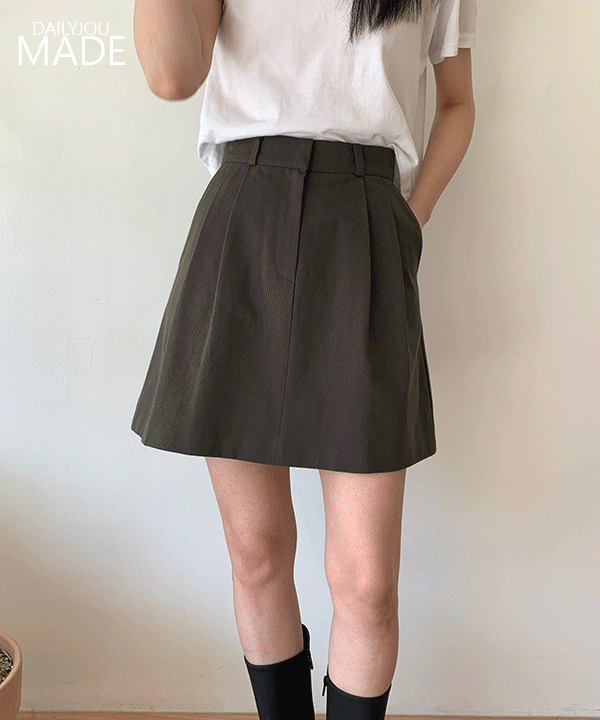 [MADE] 뮤니 핀턱 코튼 스커트 - 4 color
