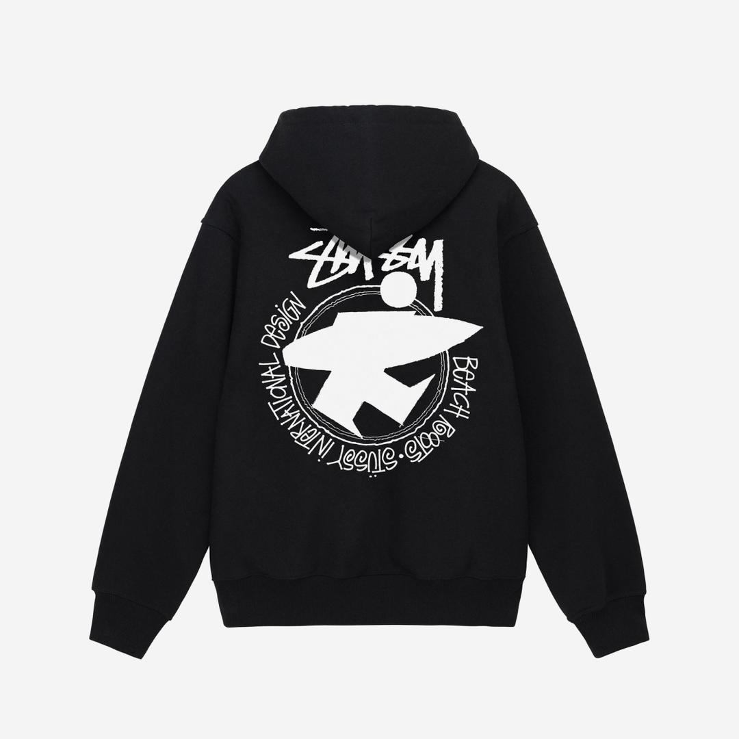 Stussy Beach Roots Hoodie Black