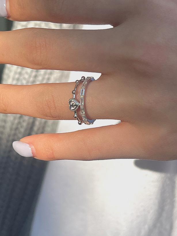 heart cross ring