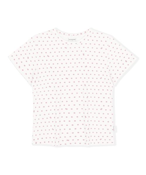 토끼땡 풀프린트 슬림핏 반팔티 아이보리