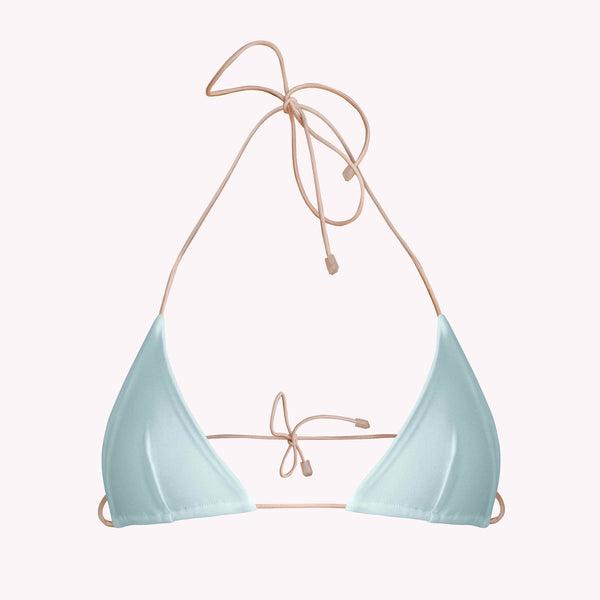 opal blue triangle bikini top