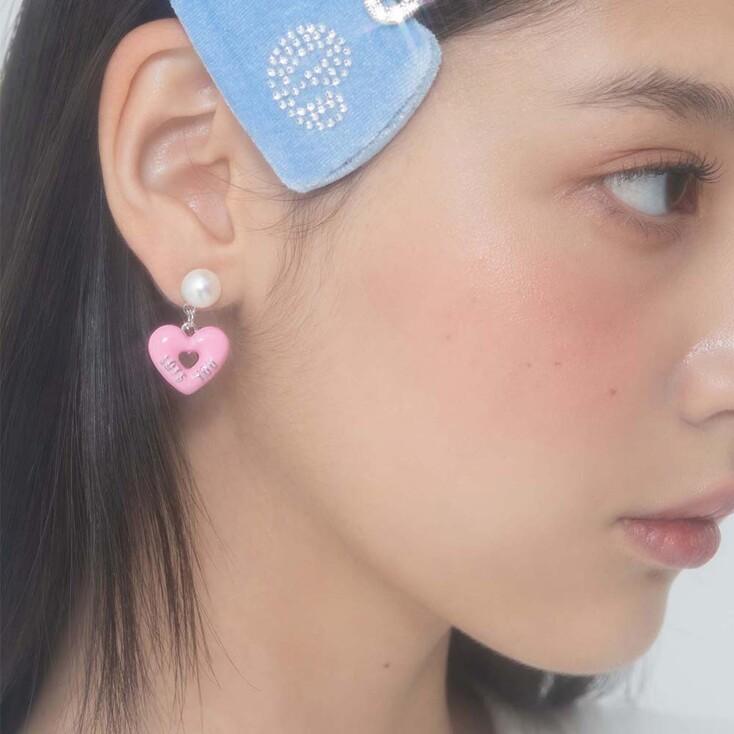 lotsyou_Heart Candy Earring Pink