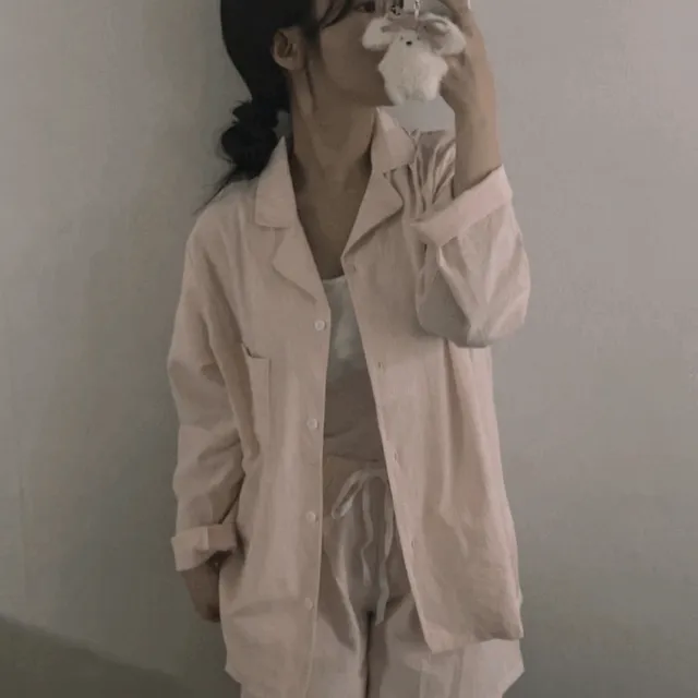 [단독진행][반바지+긴팔] shirt pajamas set ver.2 긴팔 반바지 잠옷 세트