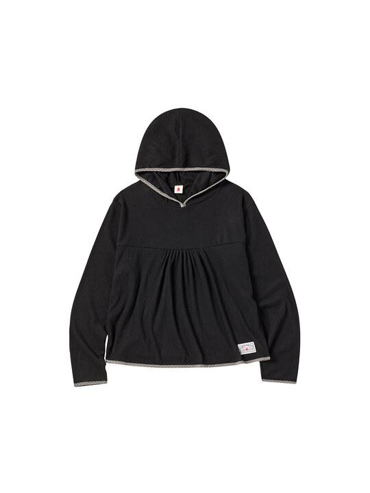 W DOT LINING HOODIE [BLACK]