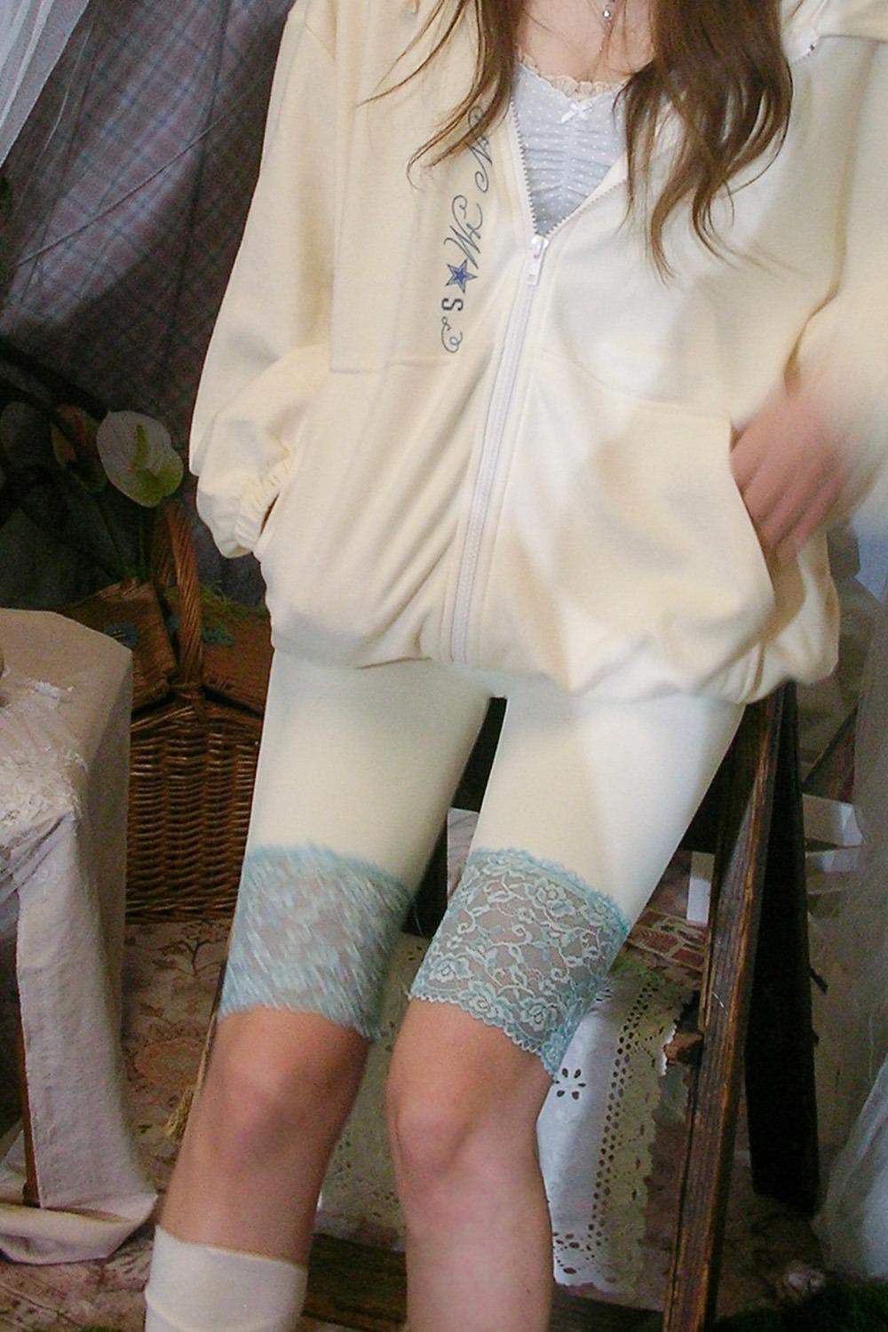 Antique lace leggings ( Blue Lemon )