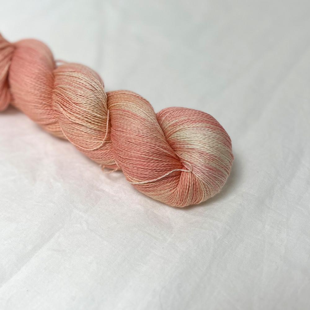 손염색실  Pima Cotton Lace -  능소화 하얀 코튼실 여름실 핸드다잉얀 염색실 뜨개실