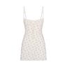 LOGO POINTELLE MINI DRESS | MARBLE PINK ROSEBUD PRINT