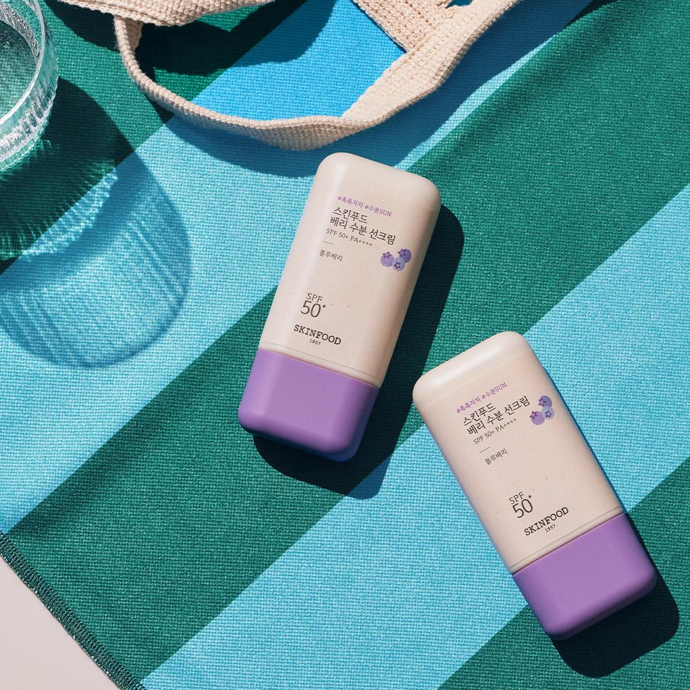 스킨푸드 [🌻][선크림] 베리 수분/진정/생기 3종 선크림 50ml SPF50+ PA++++