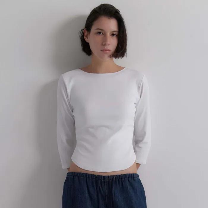 Organic Pad Cup 3/4 Sleeve - White