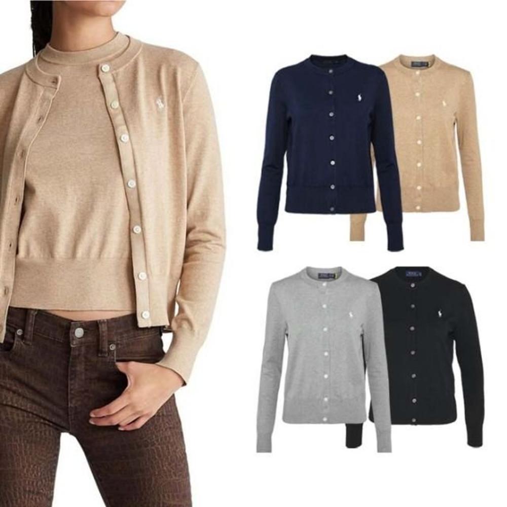 정품 폴로 랄프로렌 피마코튼 여성 여자 가디건 바로배송